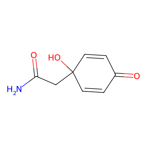 1-Hydroxy-4-oxo-2,5-cyclohexadiene-1-acetamide structure