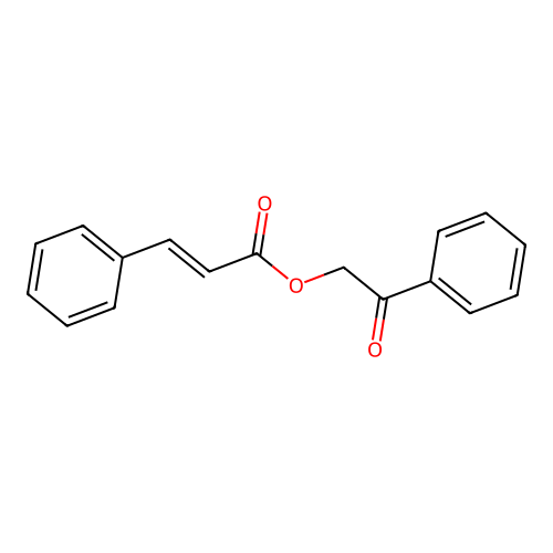 2-oxo-2-phenylethyl (2E)-3-phenylprop-2-enoate structure