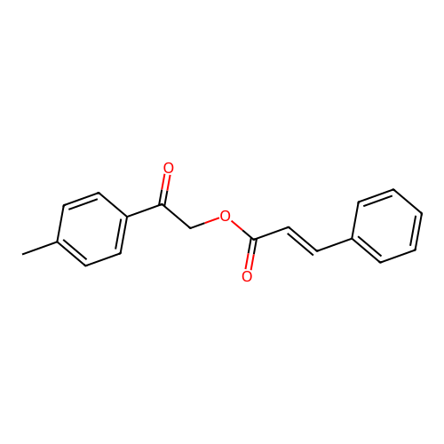 2-(4-methylphenyl)-2-oxoethyl (2E)-3-phenylprop-2-enoate structure