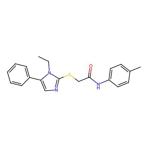 2-((1-ethyl-5-phenyl-1H-imidazol-2-yl)thio)-N-(p-tolyl)acetamide structure