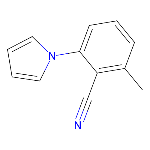 2-methyl-6-(1H-pyrrol-1-yl)benzenecarbonitrile structure