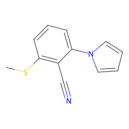 2-(methylsulfanyl)-6-(1H-pyrrol-1-yl)benzenecarbonitrile structure