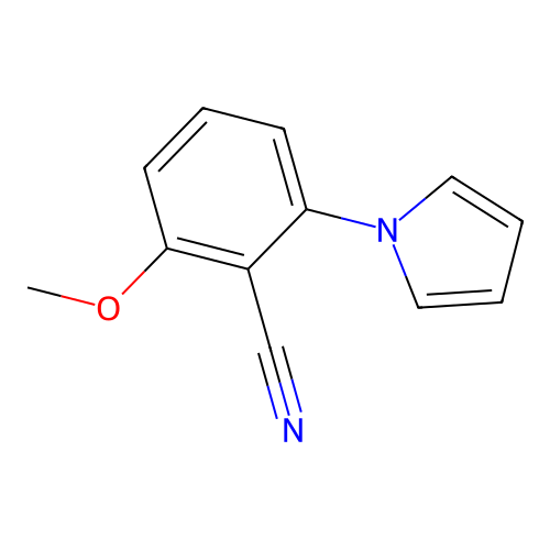 2-methoxy-6-(1H-pyrrol-1-yl)benzenecarbonitrile structure