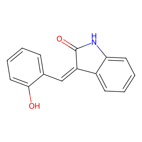 (3Z)-3-[(2-hydroxyphenyl)methylidene]-2,3-dihydro-1H-indol-2-one structure