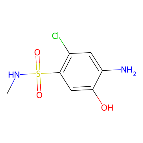 4-Amino-2-chloro-5-hydroxy-N-methylbenzenesulphonamide structure