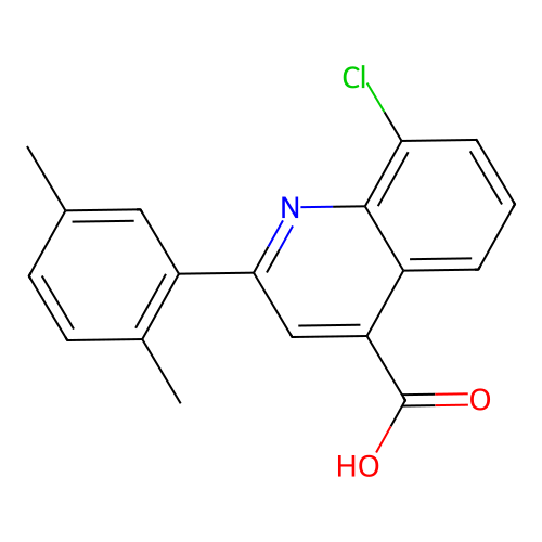8-Chloro-2-(2,5-dimethylphenyl)quinoline-4-carboxylic acid structure