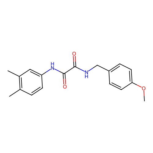 N1-(3,4-dimethylphenyl)-N2-(4-methoxybenzyl)oxalamide structure