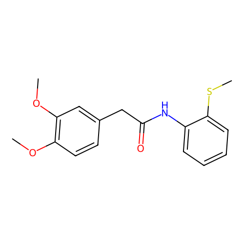 2-(3,4-dimethoxyphenyl)-N-[2-(methylsulfanyl)phenyl]acetamide structure