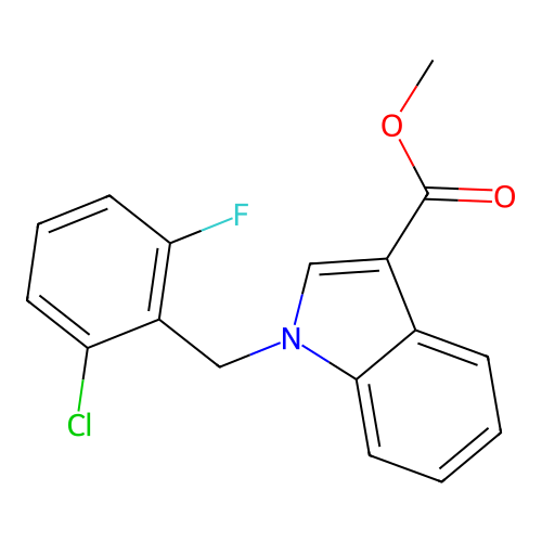 Methyl 1-[(2-chloro-6-fluorophenyl)methyl]indole-3-carboxylate structure