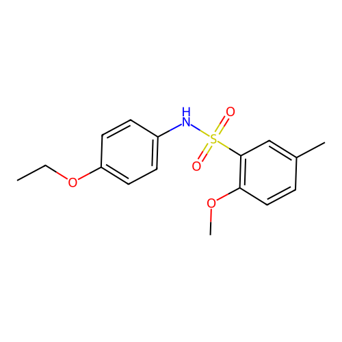 N-(4-ethoxyphenyl)-2-methoxy-5-methylbenzenesulfonamide structure