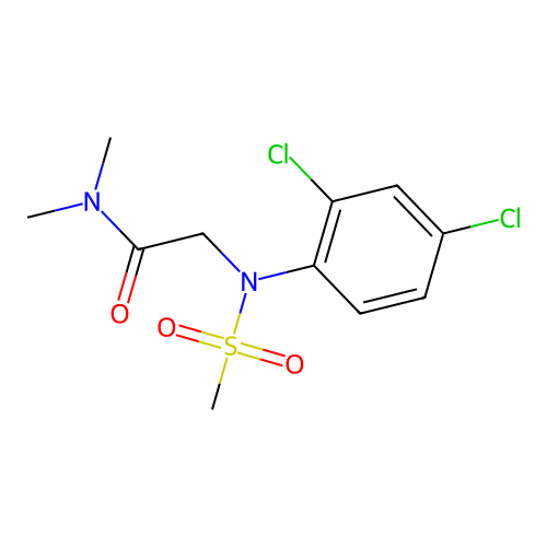 2-(2,4-dichloro-N-methylsulfonylanilino)-N,N-dimethylacetamide structure