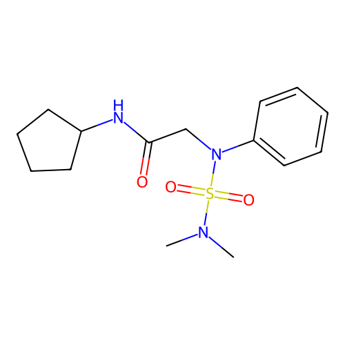 N-cyclopentyl-2-[N-(dimethylsulfamoyl)anilino]acetamide structure