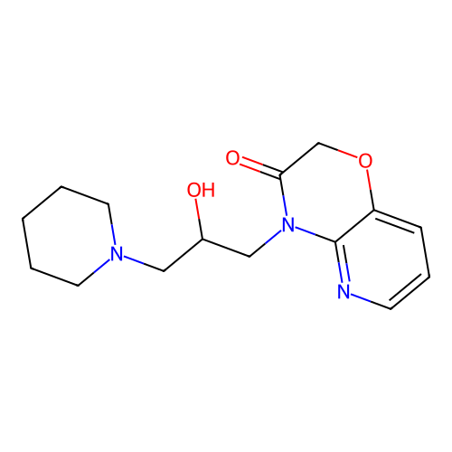 2H-Pyrido(3,2-b)-1,4-oxazin-3(4H)-one, 4-(2-hydroxy-3-(1-piperidinyl)propyl)- structure