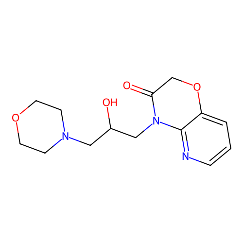 2H-Pyrido(3,2-b)-1,4-oxazin-3(4H)-one, 4-(2-hydroxy-3-(4-morpholinyl)propyl)- structure