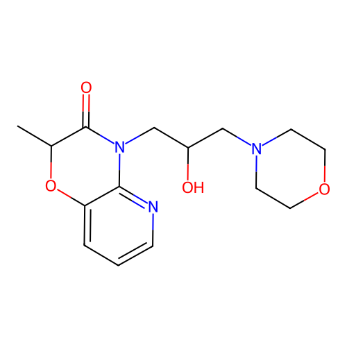 4-(2-Hydroxy-3-(4-morpholinyl)propyl)-2-methyl-2H-pyrido(3,2-b)-1,4-oxazin-3(4H)-one structure