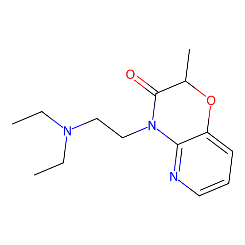 2H-Pyrido(3,2-b)-1,4-oxazin-3(4H)-one, 4-(2-(diethylamino)ethyl)-2-methyl- structure