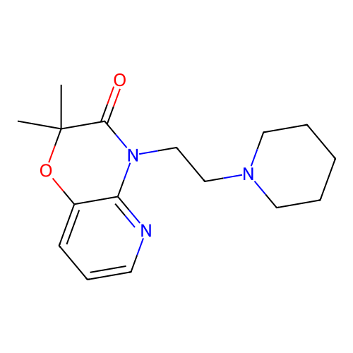 2H-Pyrido(3,2-b)-1,4-oxazin-3(4H)-one, 2,2-dimethyl-4-(2-(1-piperidinyl)ethyl)- structure