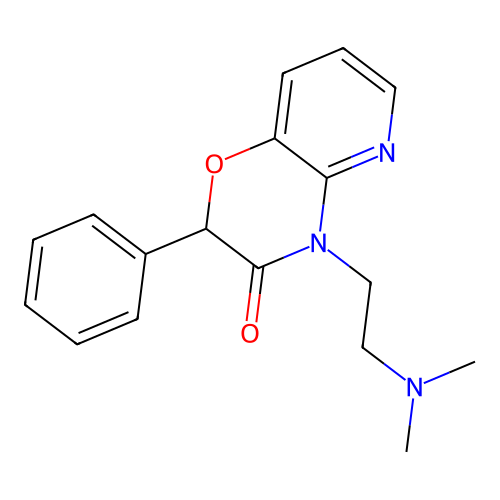 2H-Pyrido(3,2-b)-1,4-oxazin-3(4H)-one, 4-(2-(dimethylamino)ethyl)-2-phenyl- structure