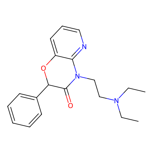 2H-Pyrido(3,2-b)-1,4-oxazin-3(4H)-one, 4-(2-(diethylamino)ethyl)-2-phenyl- structure