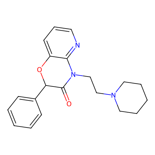 2H-Pyrido(3,2-b)-1,4-oxazin-3(4H)-one, 2-phenyl-4-(2-(1-piperidinyl)ethyl)- structure