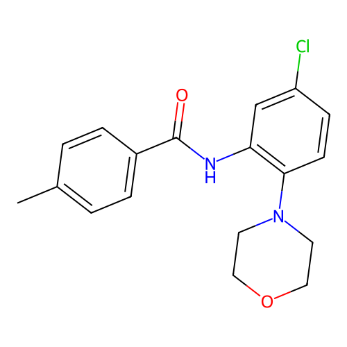 N-(5-chloro-2-morpholin-4-ylphenyl)-4-methylbenzamide structure
