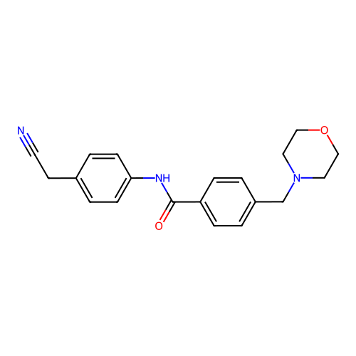 N-[4-(cyanomethyl)phenyl]-4-(morpholin-4-ylmethyl)benzamide structure
