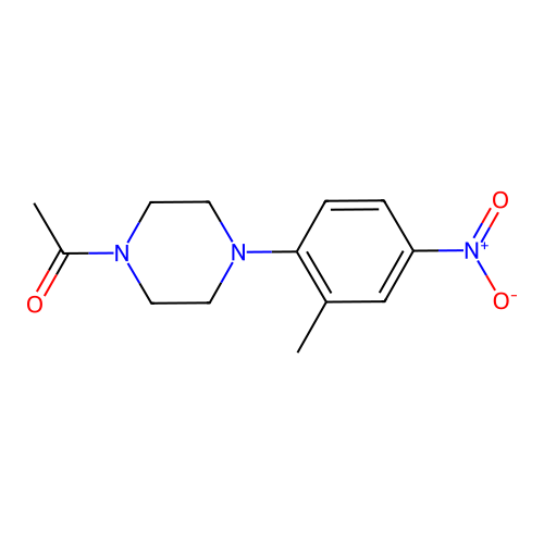 1-Acetyl-4-(2-methyl-4-nitrophenyl)piperazine structure