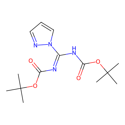 N,N'-Di-Boc-1H-pyrazole-1-carboximidamide structure