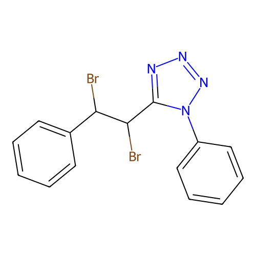 5-(1,2-Dibromo-2-phenylethyl)-1-phenyl-1H-tetraazole structure