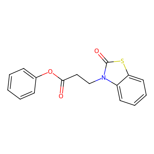 3-(2-Oxo-benzothiazol-3-YL)-propionic acid phenyl ester structure