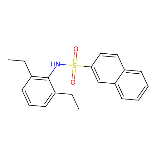 N-(2,6-diethylphenyl)naphthalene-2-sulfonamide structure
