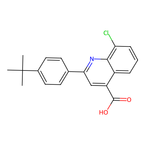 2-(4-Tert-butylphenyl)-8-chloroquinoline-4-carboxylic acid structure