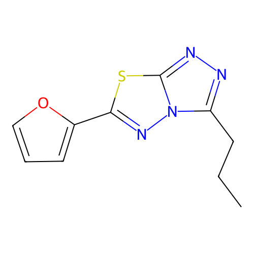 6-(Furan-2-yl)-3-propyl-[1,2,4]triazolo[3,4-b][1,3,4]thiadiazole structure