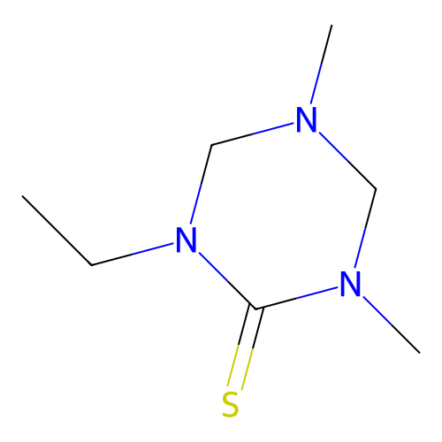 1-Ethyl-3,5-dimethyl-1,3,5-triazinane-2-thione structure