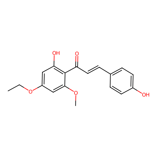 2-Propen-1-one, 1-(4-ethoxy-2-hydroxy-6-methoxyphenyl)-3-(4-hydroxyphenyl)- structure