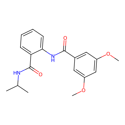 3,5-dimethoxy-N-[2-(propan-2-ylcarbamoyl)phenyl]benzamide structure