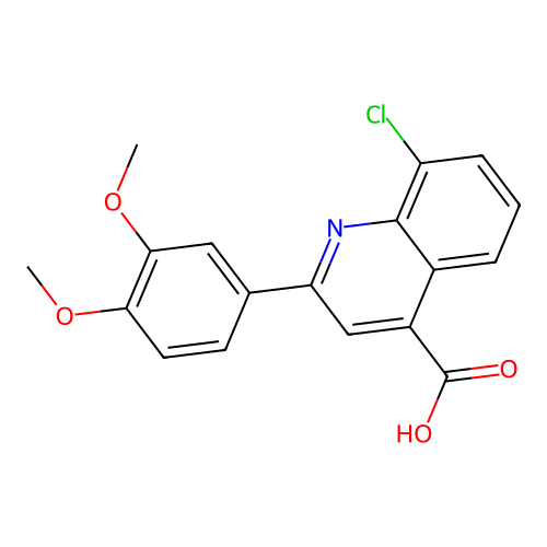 8-Chloro-2-(3,4-dimethoxyphenyl)quinoline-4-carboxylic acid structure