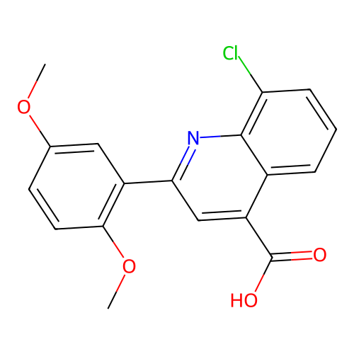 8-Chloro-2-(2,5-dimethoxyphenyl)quinoline-4-carboxylic acid structure