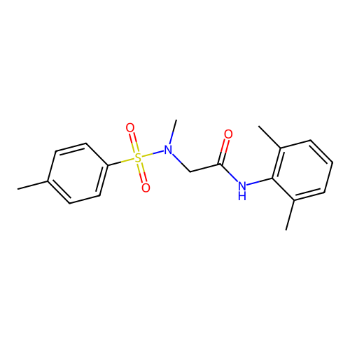 N-(2,6-dimethylphenyl)-2-[methyl-(4-methylphenyl)sulfonylamino]acetamide structure