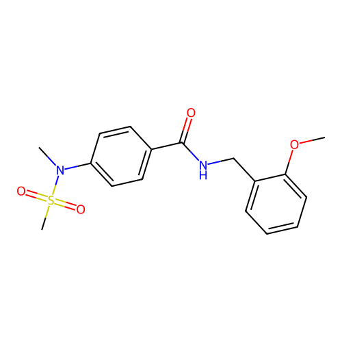 N-(2-methoxybenzyl)-4-[methyl(methylsulfonyl)amino]benzamide structure