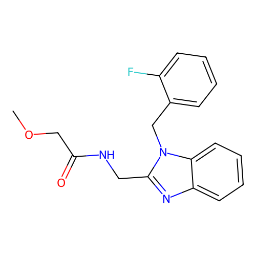 N-{[1-(2-fluorobenzyl)-1H-benzimidazol-2-yl]methyl}-2-methoxyacetamide structure