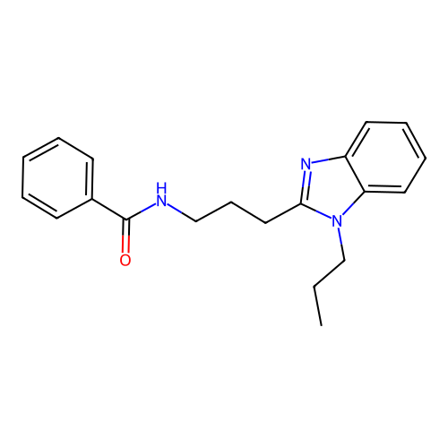 N-[3-(1-propylbenzimidazol-2-yl)propyl]benzamide structure