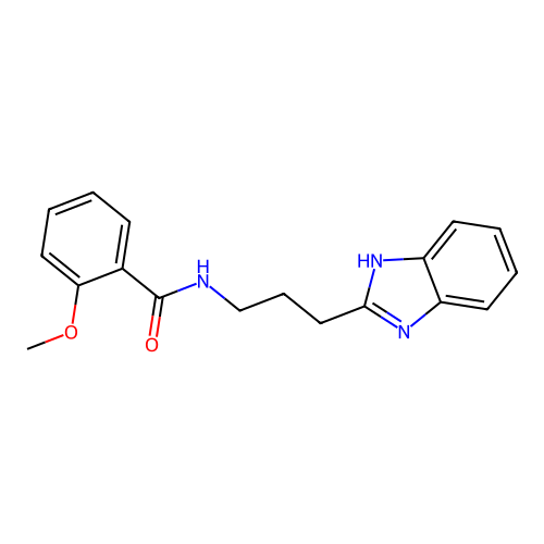 N-[3-(1H-benzimidazol-2-yl)propyl]-2-methoxybenzamide structure