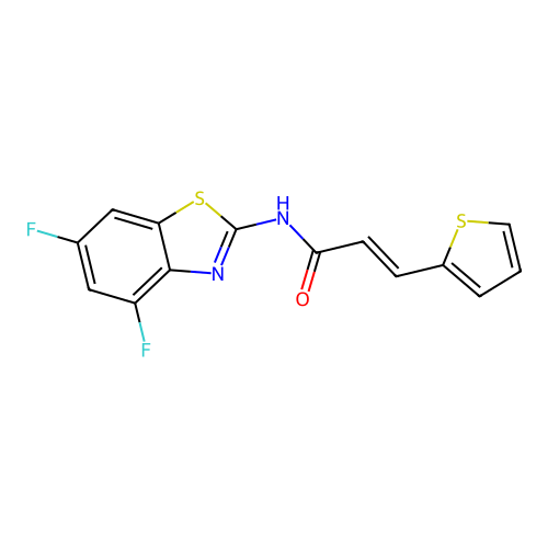 (E)-N-(4,6-difluorobenzo[d]thiazol-2-yl)-3-(thiophen-2-yl)acrylamide structure
