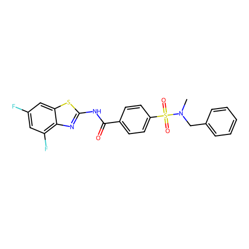 4-[benzyl(methyl)sulfamoyl]-N-(4,6-difluoro-1,3-benzothiazol-2-yl)benzamide structure