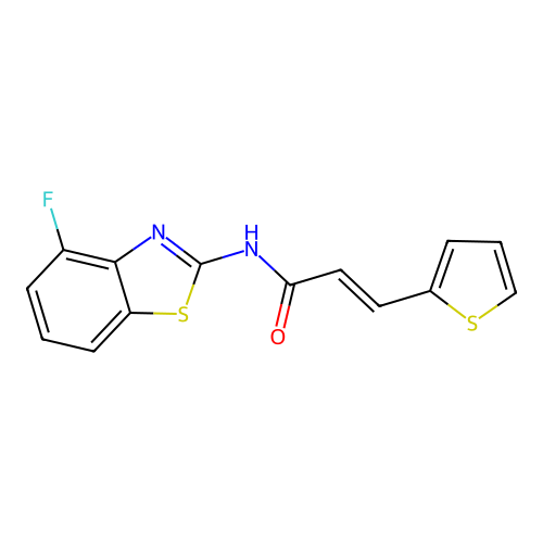 (E)-N-(4-fluorobenzo[d]thiazol-2-yl)-3-(thiophen-2-yl)acrylamide structure