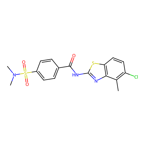 N-(5-chloro-4-methyl-1,3-benzothiazol-2-yl)-4-(dimethylsulfamoyl)benzamide structure