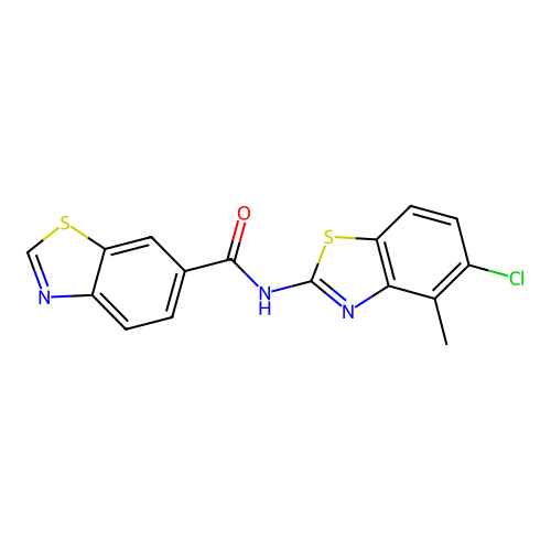 N-(5-chloro-4-methyl-1,3-benzothiazol-2-yl)-1,3-benzothiazole-6-carboxamide structure