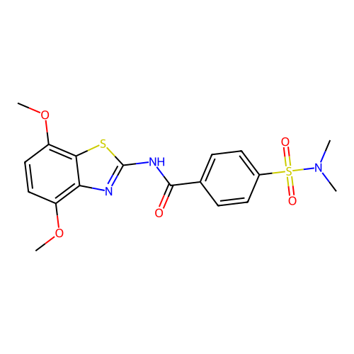 N-(4,7-dimethoxy-1,3-benzothiazol-2-yl)-4-(dimethylsulfamoyl)benzamide structure