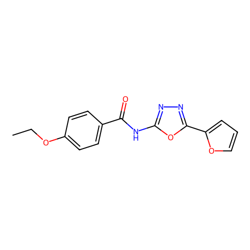 4-ethoxy-N-(5-(furan-2-yl)-1,3,4-oxadiazol-2-yl)benzamide structure